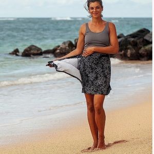 EXCELLENT CONDITION SIZE XXL SHIBORI CHARCOAL RIPSKIRT WRAPAROUND LENGTH 2